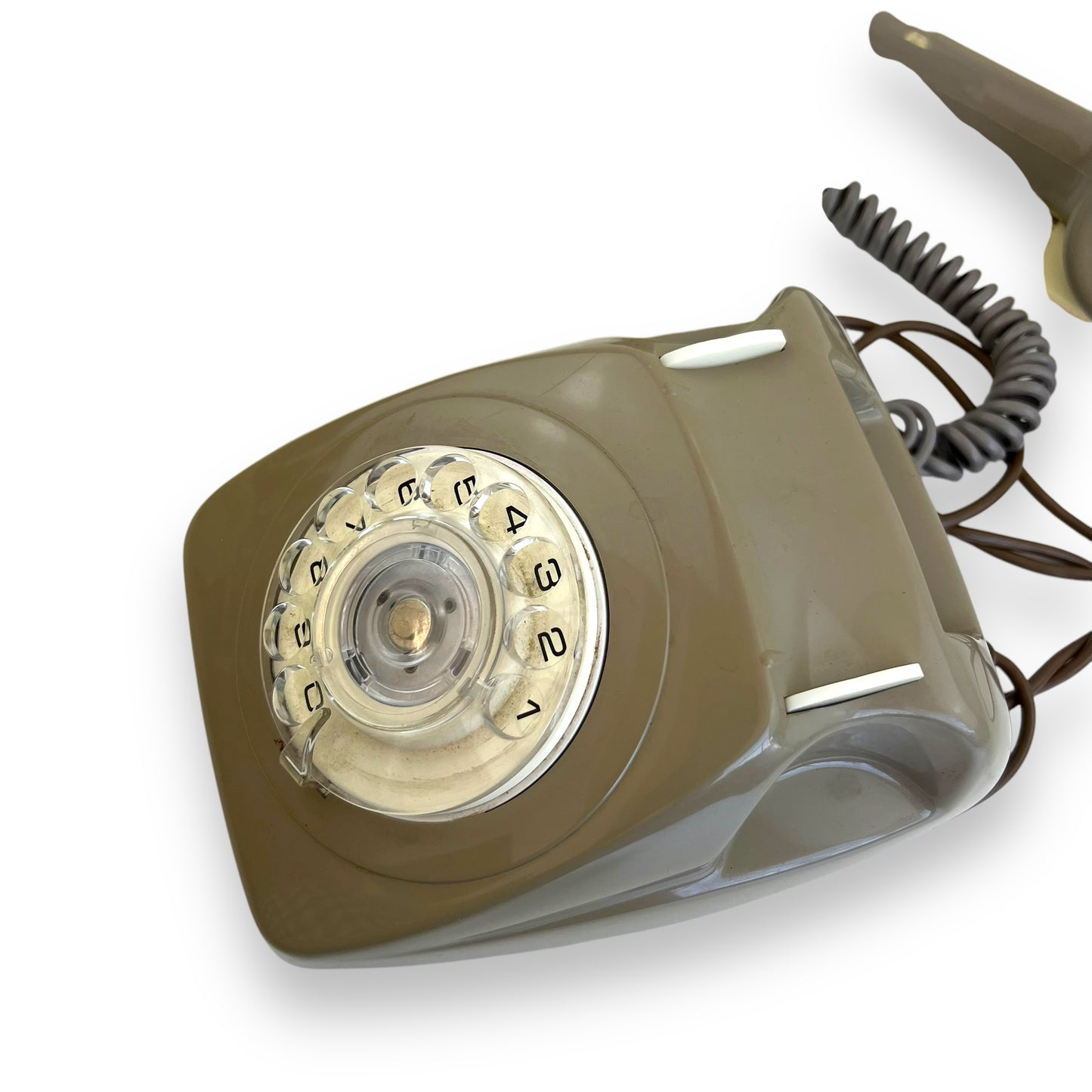 Grey rotary dial phone