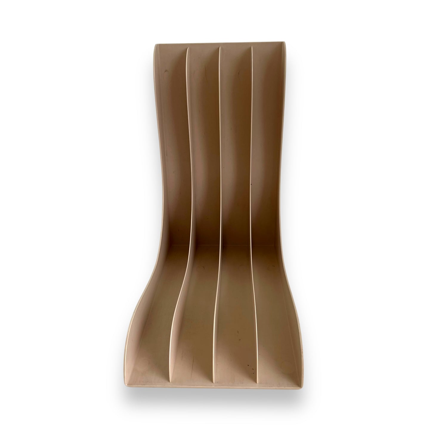 Audio Sonic Record Library Beige Plastic Storage Holder