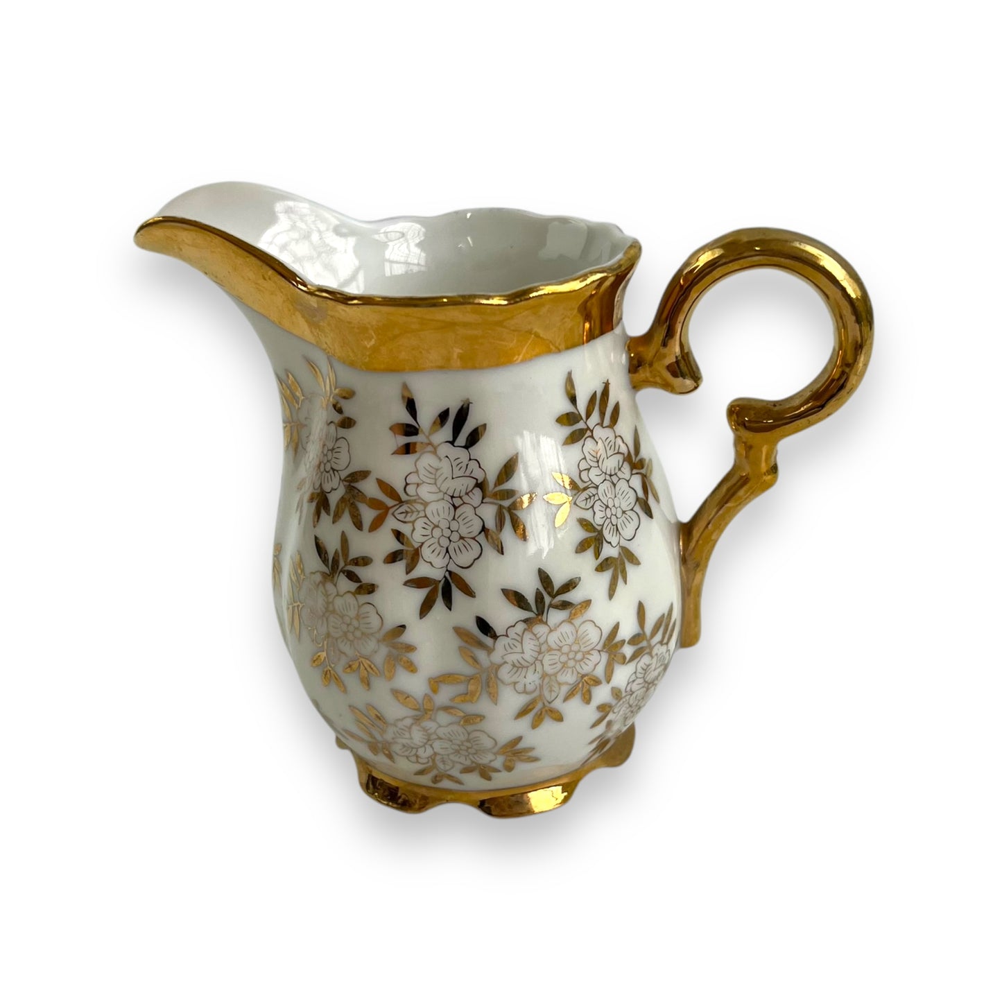 Gold rose pattern small creamer jug - made in Japan