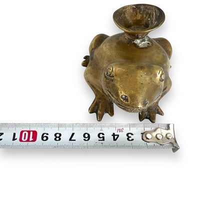 Brass Frog Candle Holder