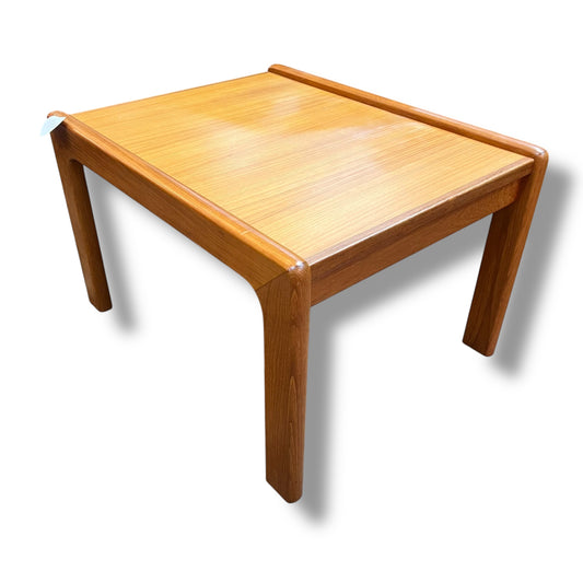 Teak Side Table with Sculpted Edges