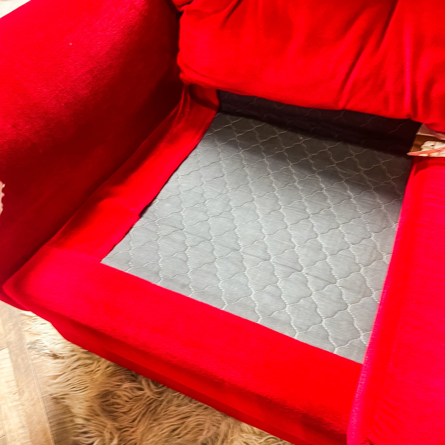 Fler Red Velvet Two-Seater Lounge