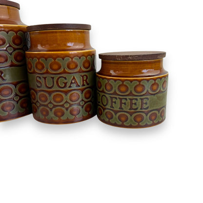 Hornsea Canister Set- Flour, Tea, Sugar & Coffee