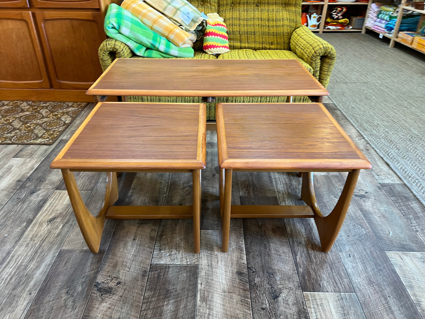 Kalmar Teak Nest of Three Coffee Tables