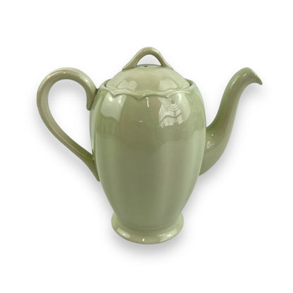 Grindley England Almond Petal Green Ceramic Teapot