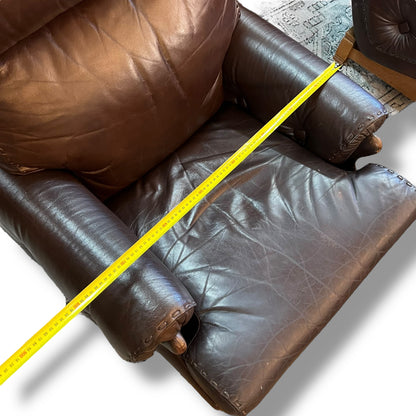 Moran Brown Leather Armchair