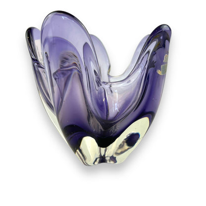 Purple Handkerchief Art Glass Vase