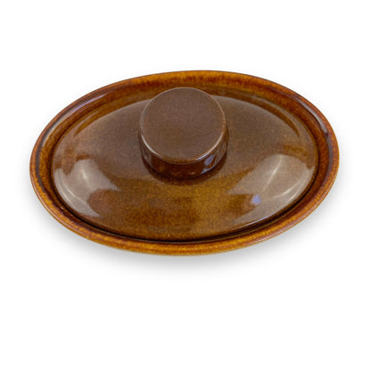 Brown Oval Baking Dish with Lid