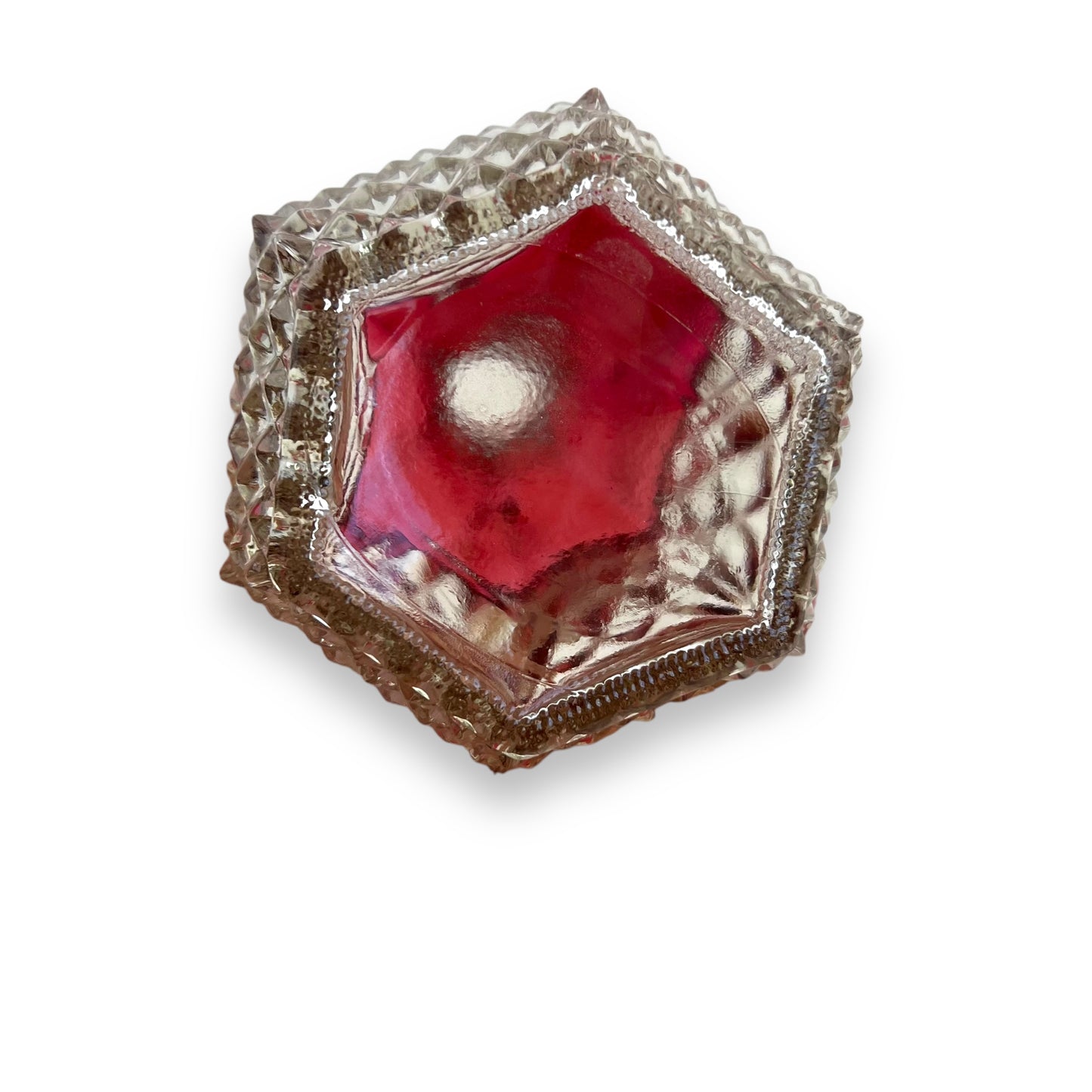 Indiana Glass King's Crown Diamond Point Decanter