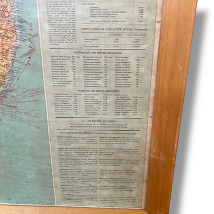 TAA Map of Australia – Mid-Century Aviation Wall Map