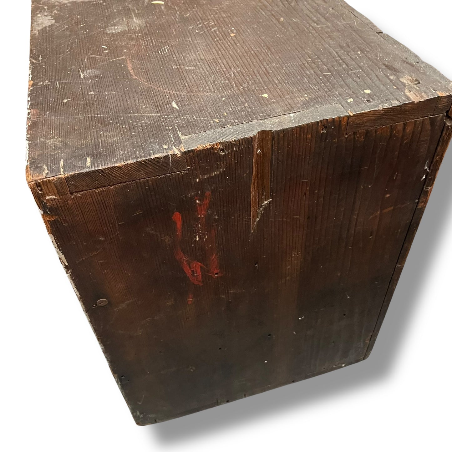 Vintage Industrial 8-Drawer Timber Storage Unit with Bottom Cubbies