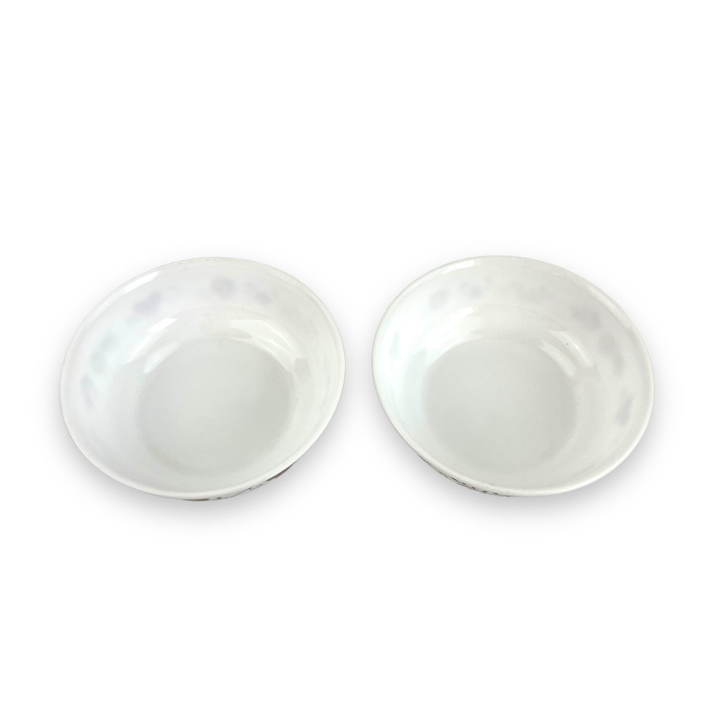 Brown onion white bowl set x2