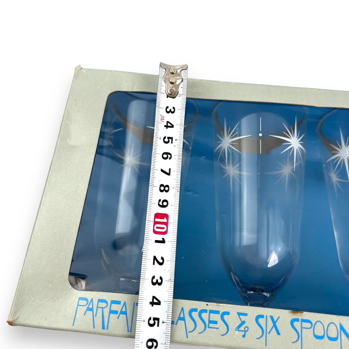 Atomic Star Parfait Glass & Spoon Set New In Box