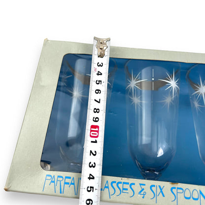 Atomic Star Parfait Glass & Spoon Set New In Box