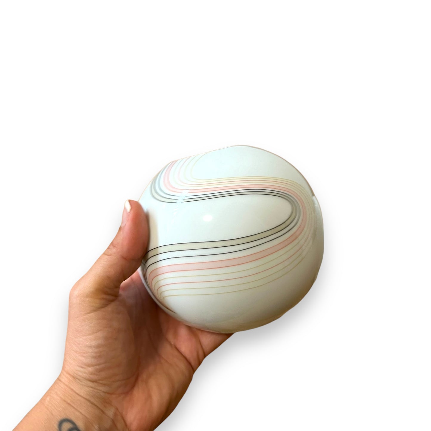 Ceramic Vase with striped design – Hall Japan