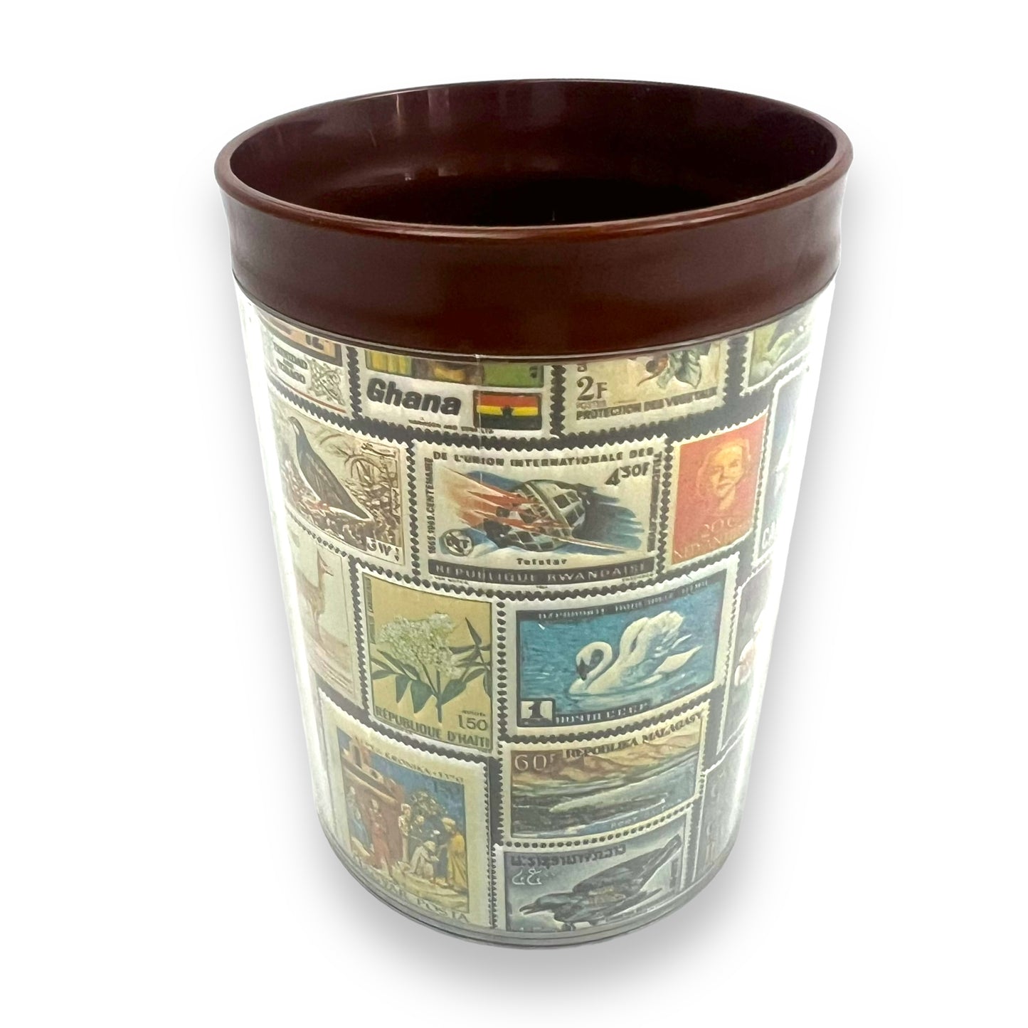 Postage Stamp Plastic Cup