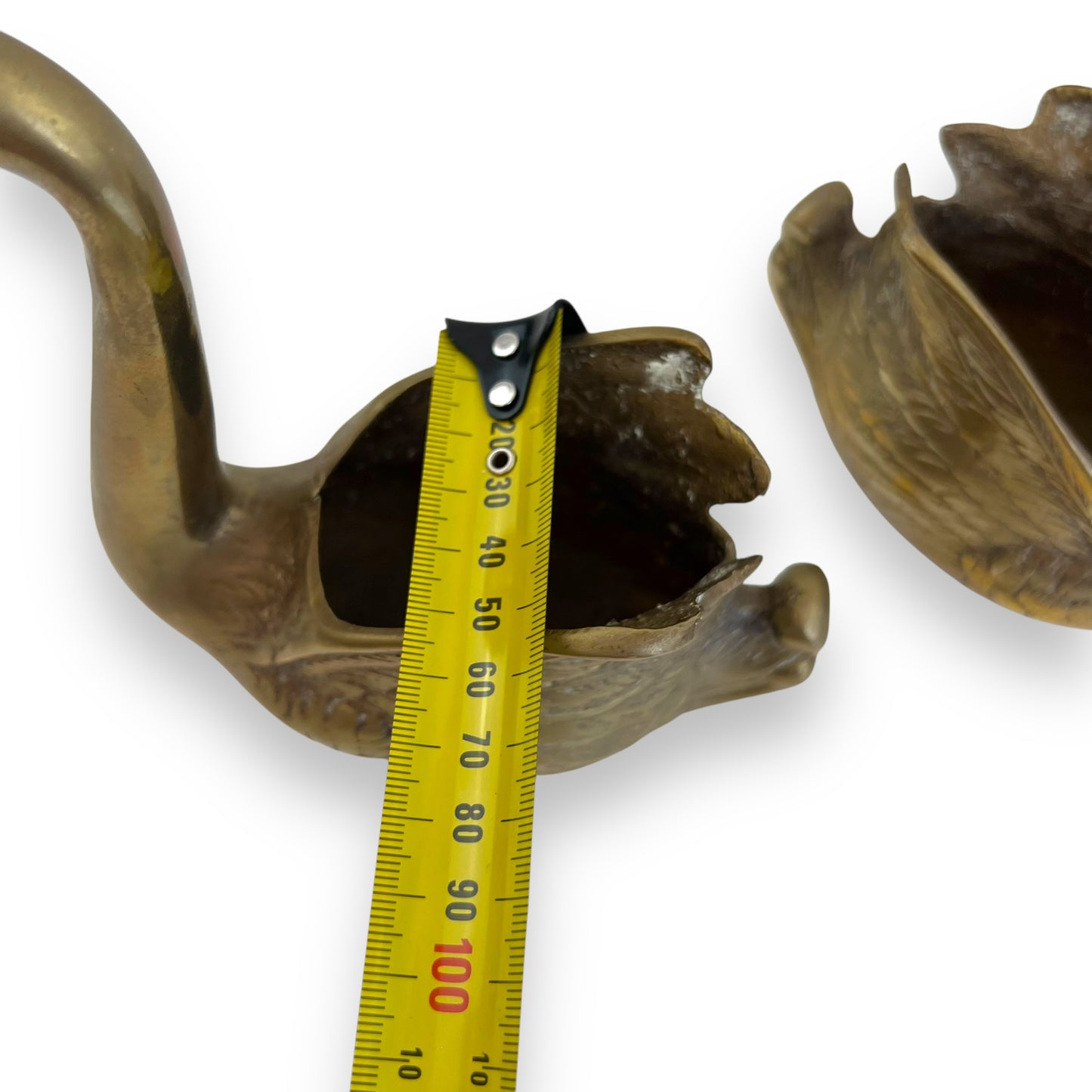 Brass Swan small planter