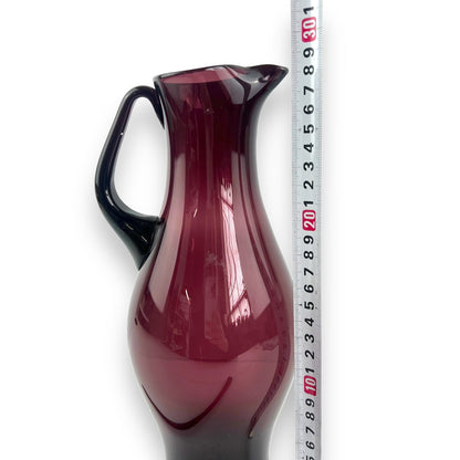 Purple Glass Carafe Jug and stirrer