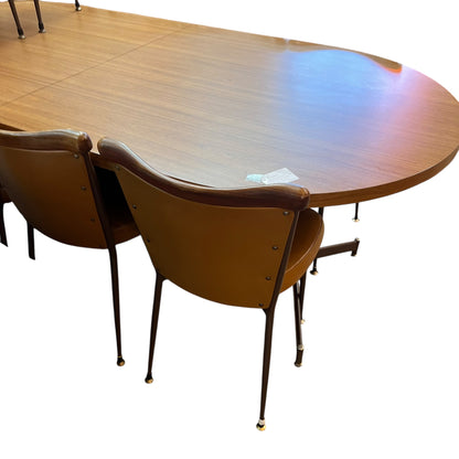 Kendall Mid-Century Extendable Dining Table & 10 Chairs