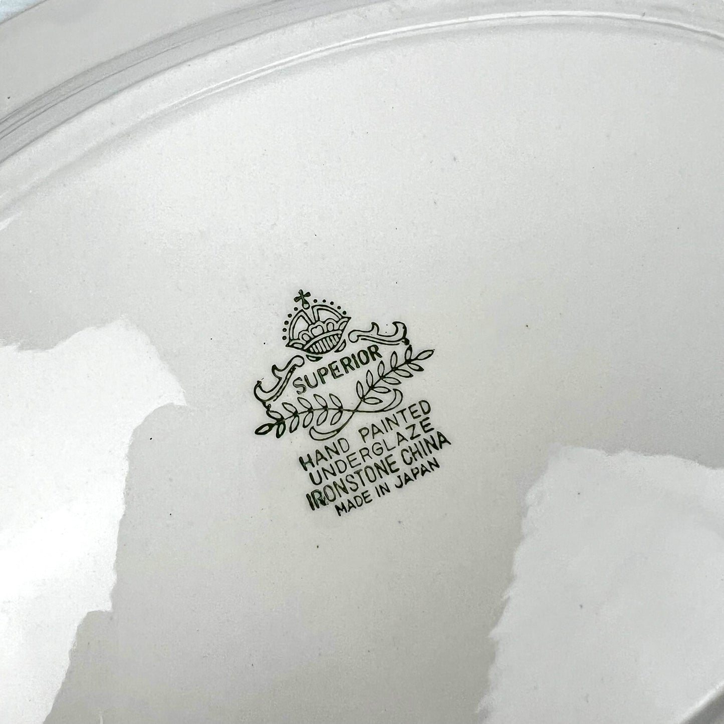 Blue flower oval plates x2