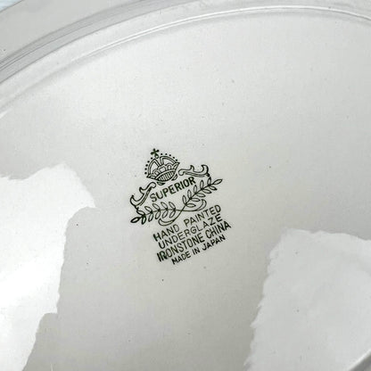 Blue flower oval plates x2