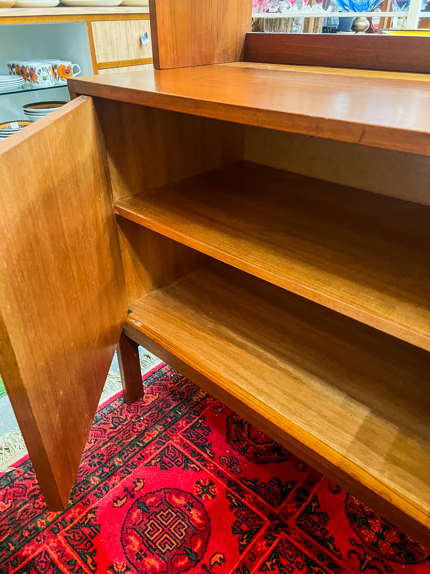 Mid-Century Teak Shelf & Bar Cabinet – Carl Johansson for Bogaryds, 1960s/70s