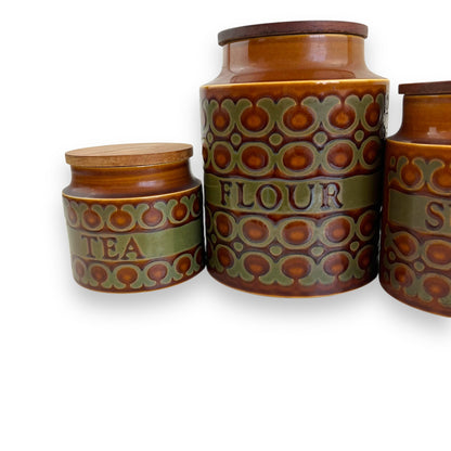 Hornsea Canister Set- Flour, Tea, Sugar & Coffee