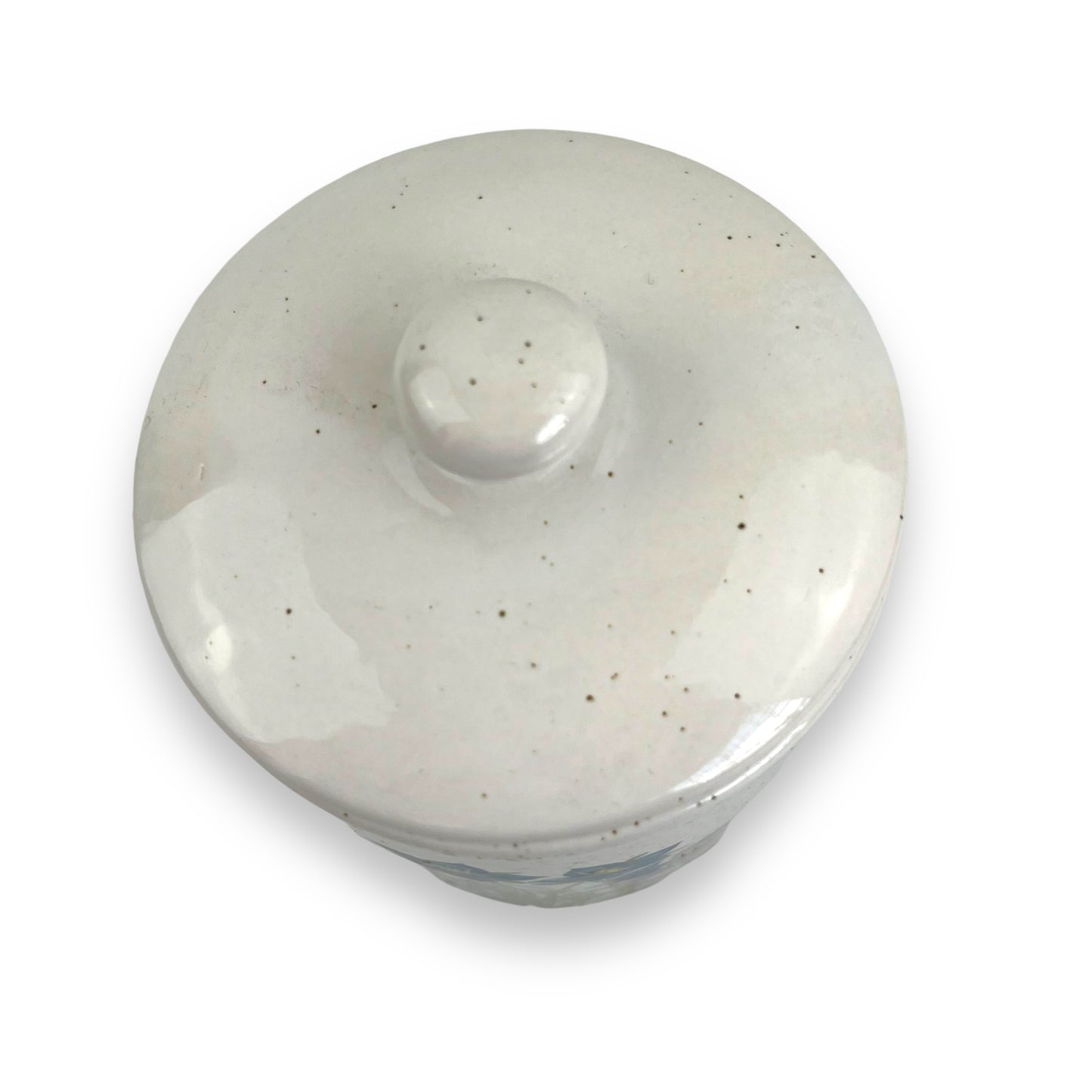 Blue and Purple Flower Canister with lid