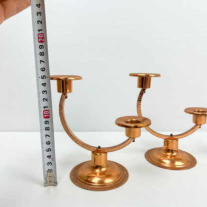 Copper Candlestick Holder set of 2