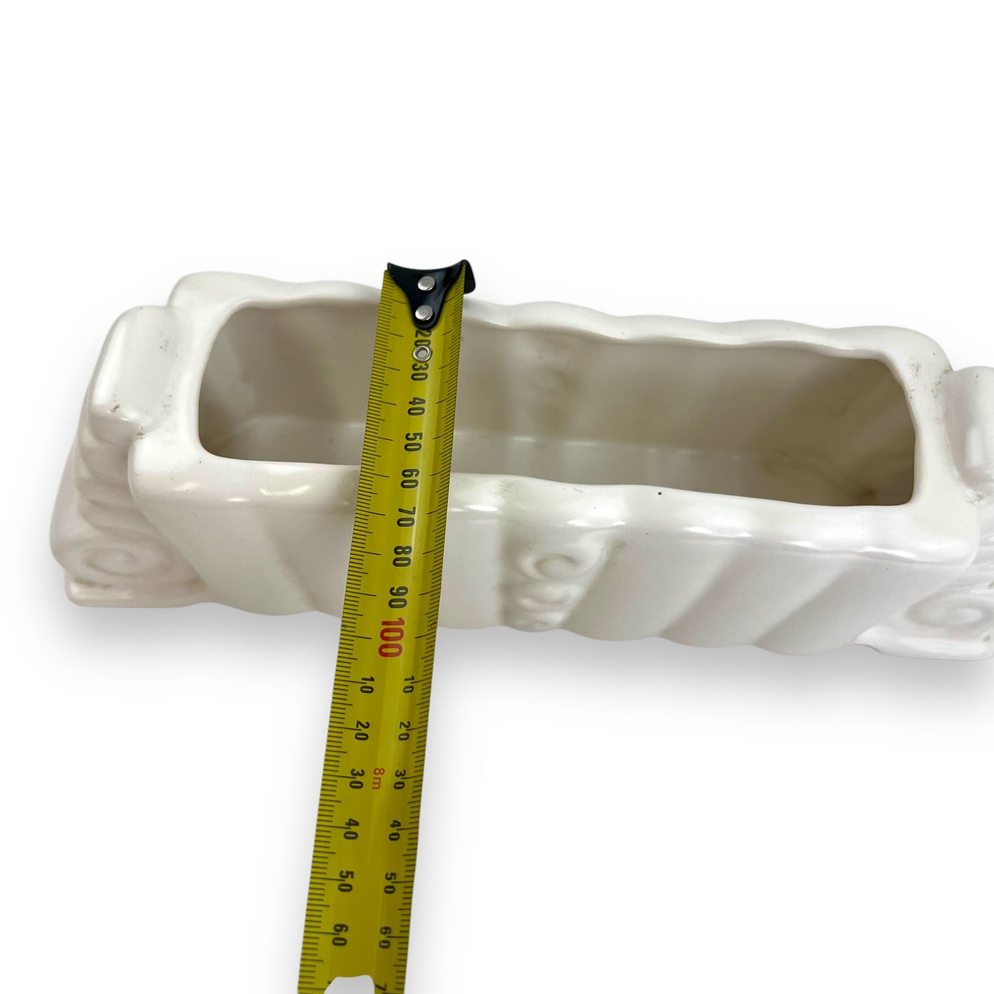 Diana Pottery Trough Vase white