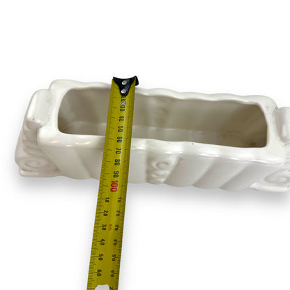 Diana Pottery Trough Vase white