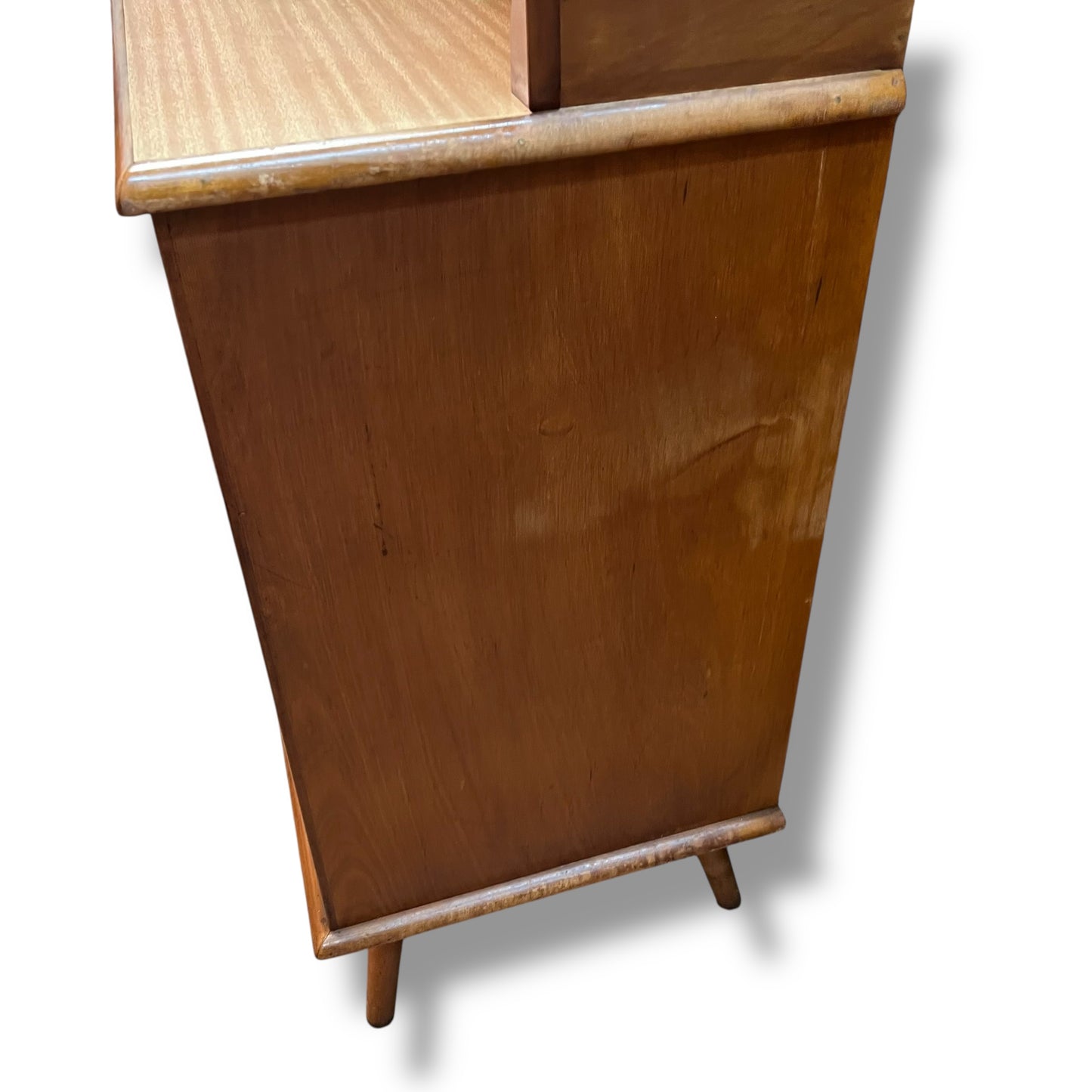 Hutch Display Cabinet with Glass Sliding Doors & Arched Top