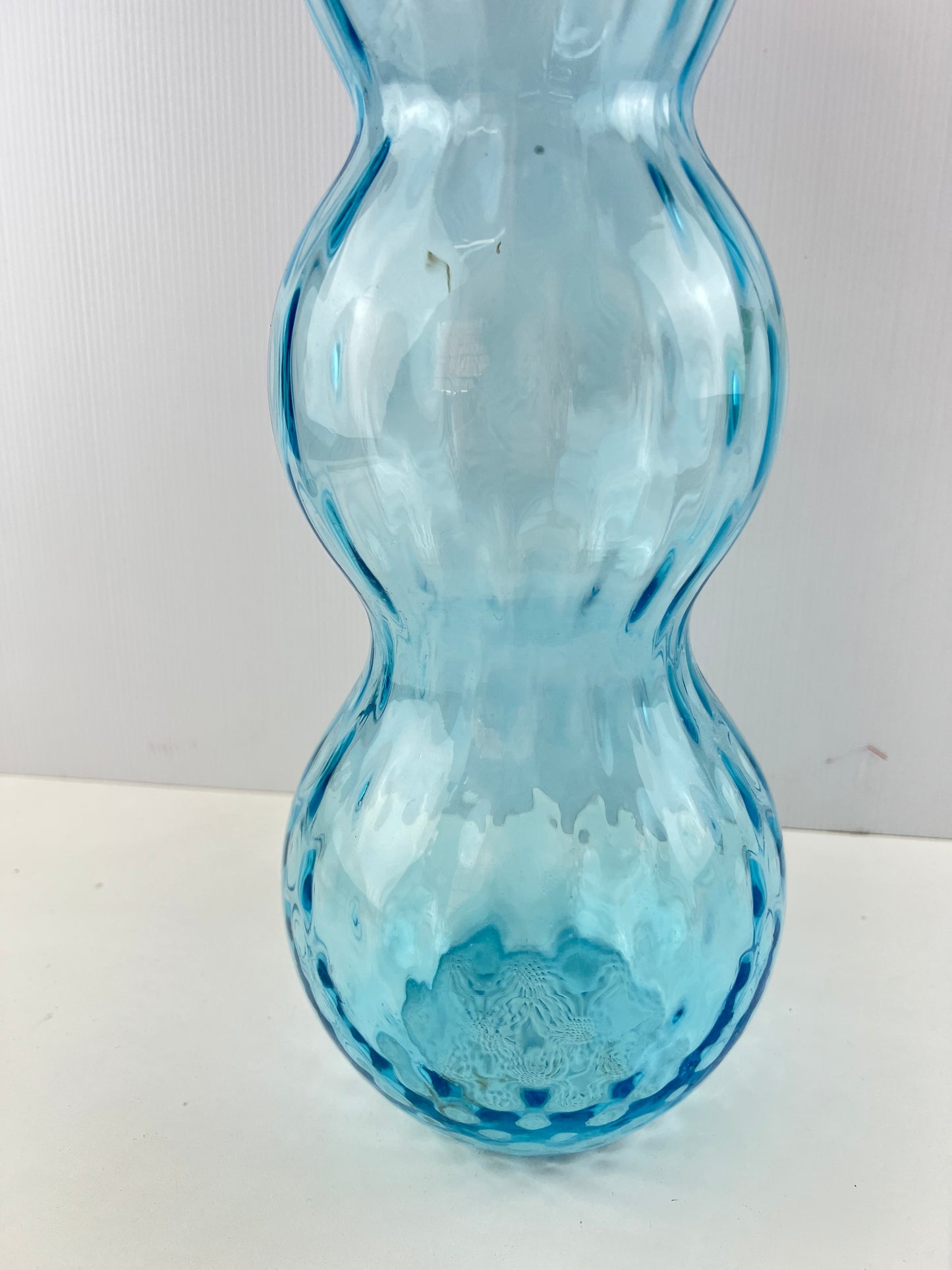 Toscany triple gourd blue glass genie bottle