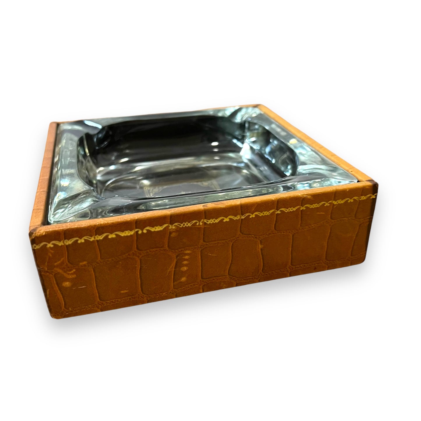 Rodex-Hickok Glass Ashtray in Leather Case – Made in Australia
