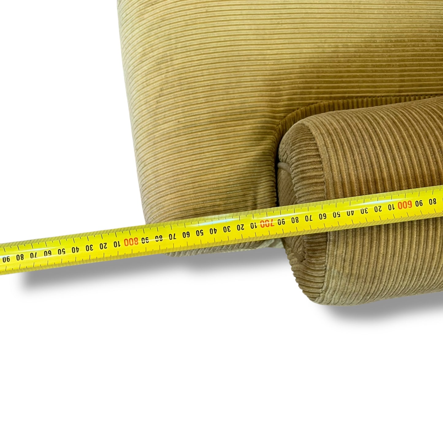 Green-Yellow Corduroy 2-Seater Lounge