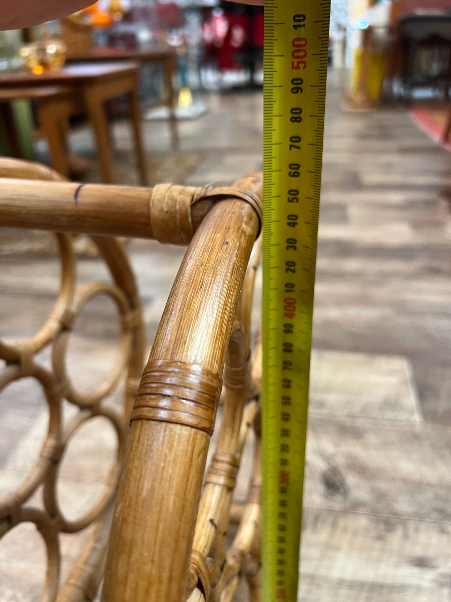 Cane Wine Rack / Rattan Bottle Holder – Holds 7 Bottles