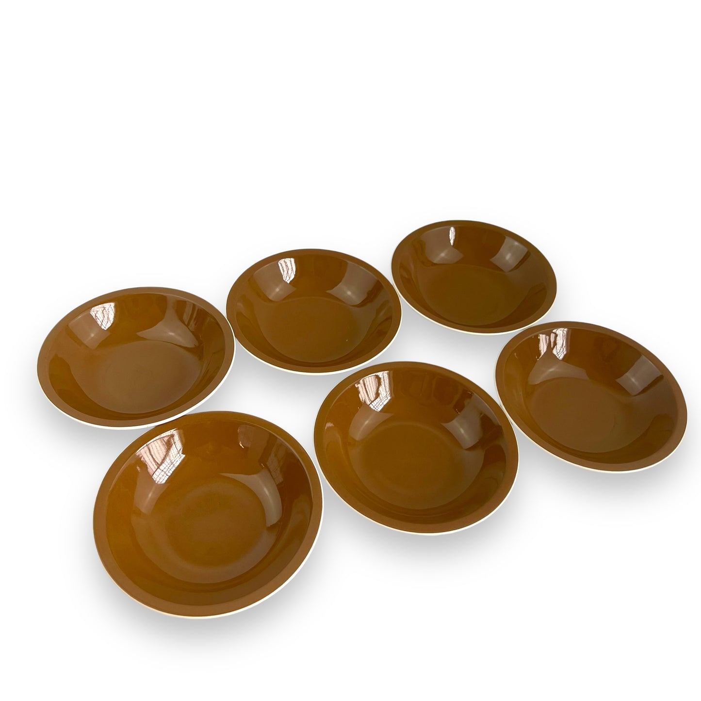 Mikasa x6 brown bowls"Eastwood D1874" Cera-Stone, Made in Japan