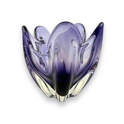 Purple Handkerchief Art Glass Vase