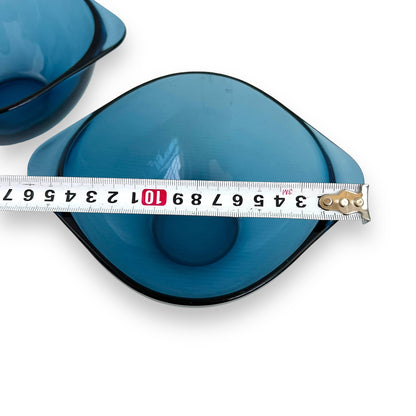 Vereco France Blue Glass Bowl set of 2