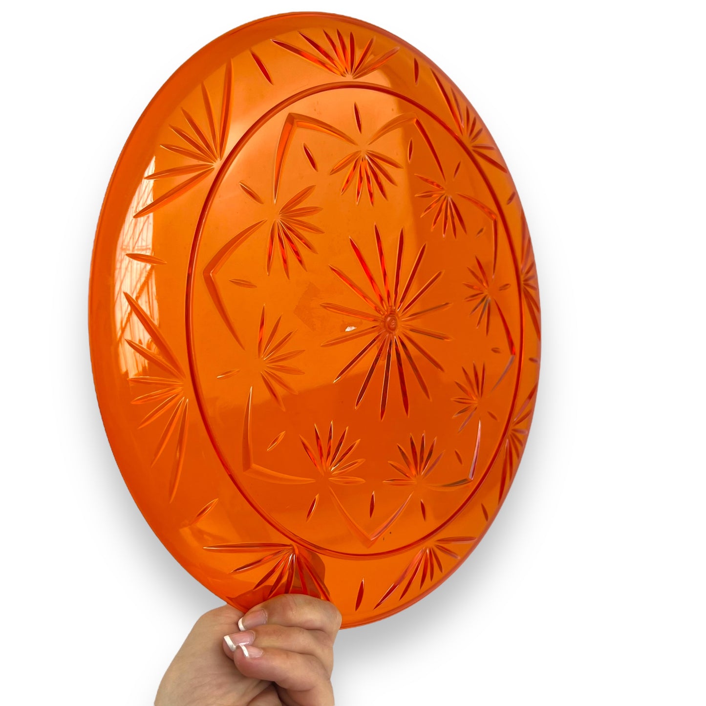 Hostess Homewares Orange Round Serving Tray