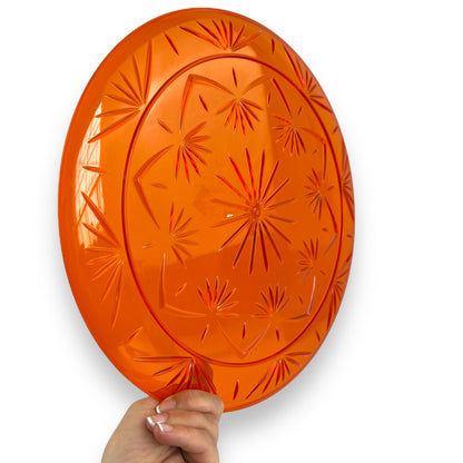 Hostess Homewares Orange Round Serving Tray