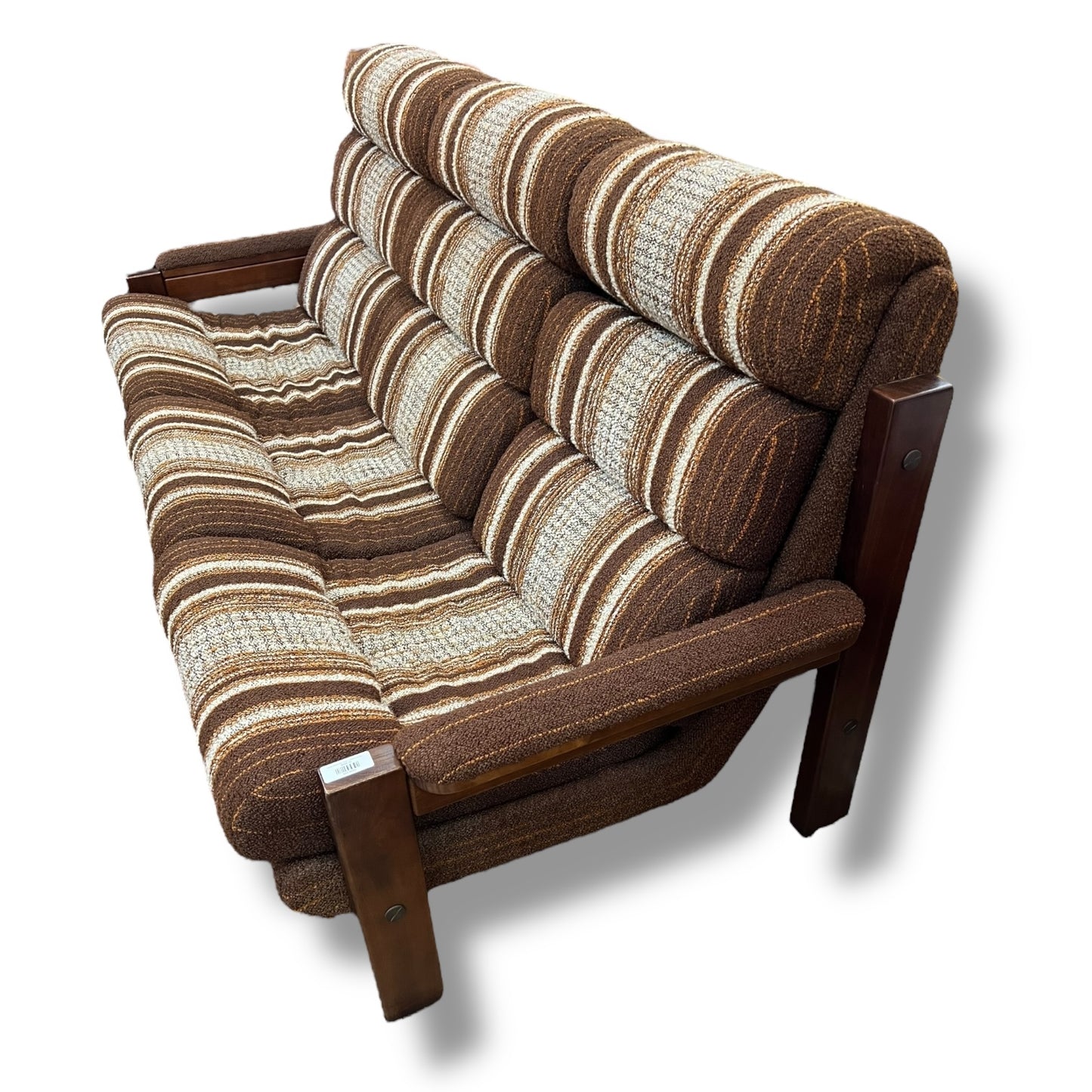 Danish Deluxe Mid Century 3-Seater Lounge – Striped Upholstery