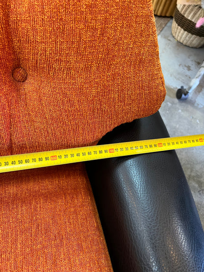 #1 Danish Deluxe Trina Single Lounge Chair Orange and Black