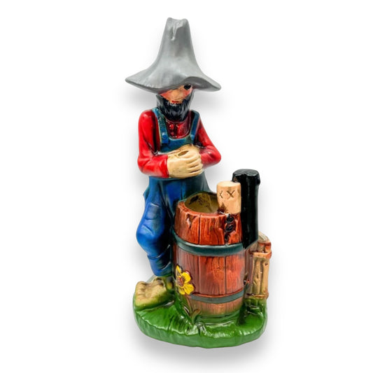 Vintage Moonshiner, Ceramic Hillbilly Statue - Made in Japan