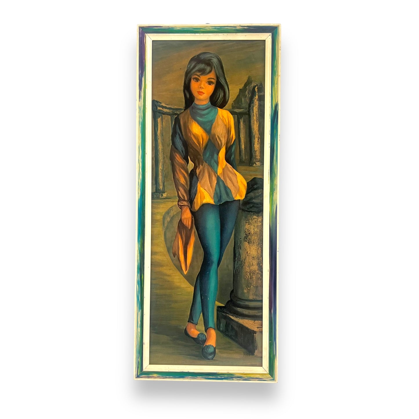 MAIO Harlequin Big Eye Art Framed Print.