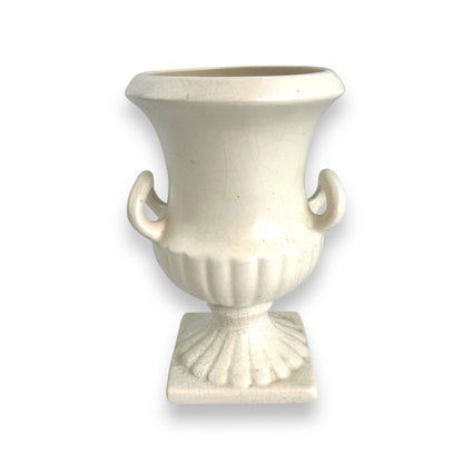 White ceramic urn shape vase (Crazing)