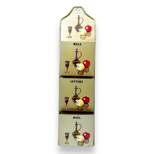 Letters, bills and miscellaneous metal hanging wall holder