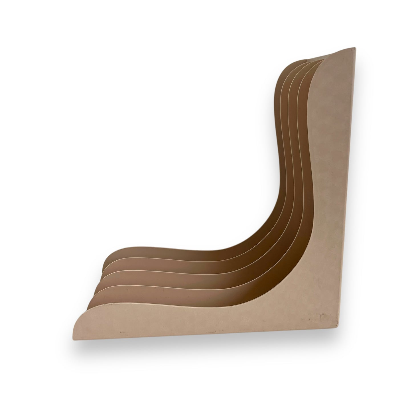 Audio Sonic Record Library Beige Plastic Storage Holder