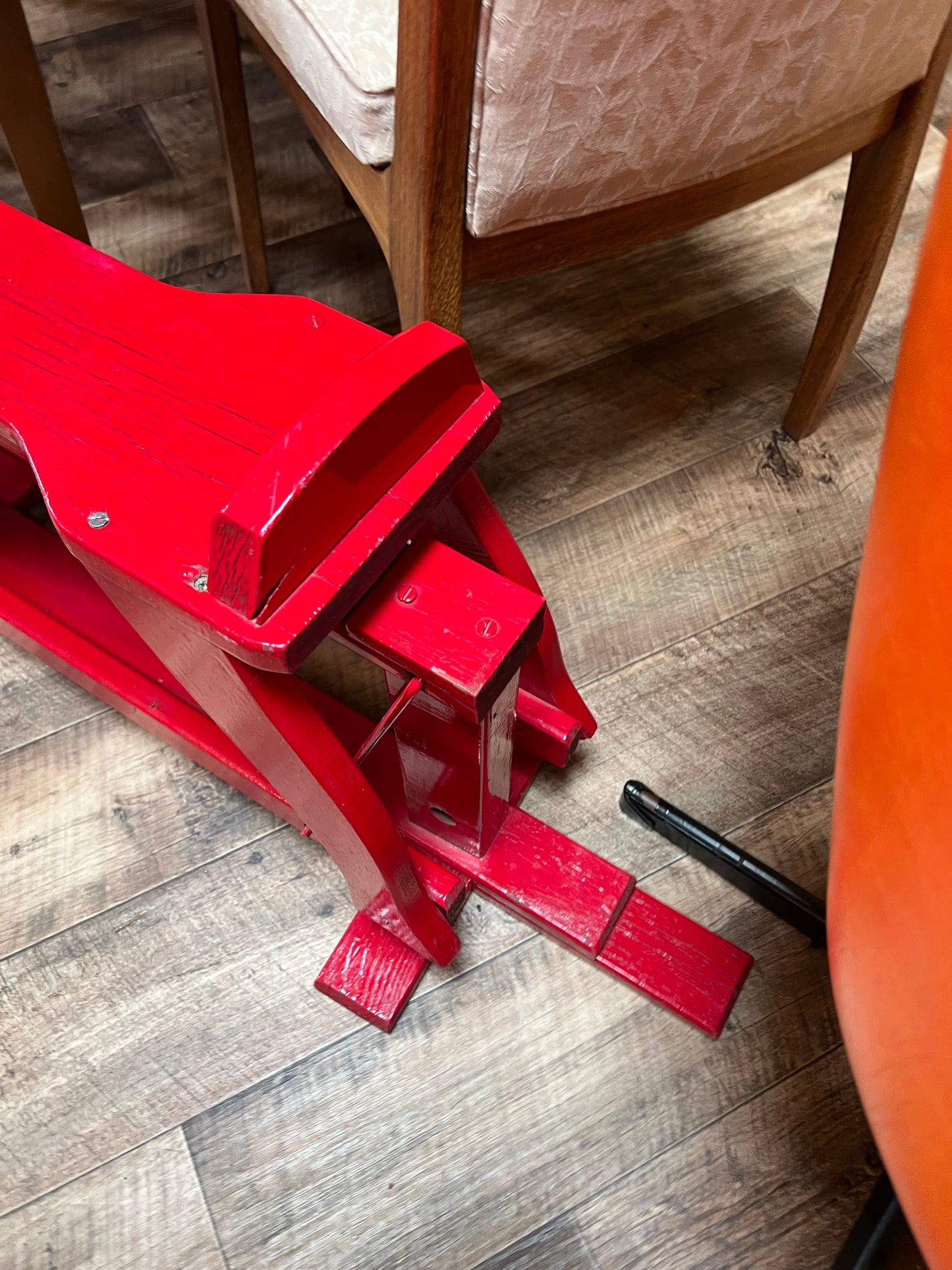 Red Wooden Rocking Horse