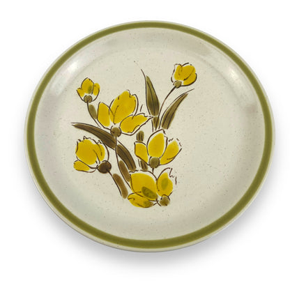 Stonybrook Stoneware Plate | Yellow Floral Design | Serving Plate